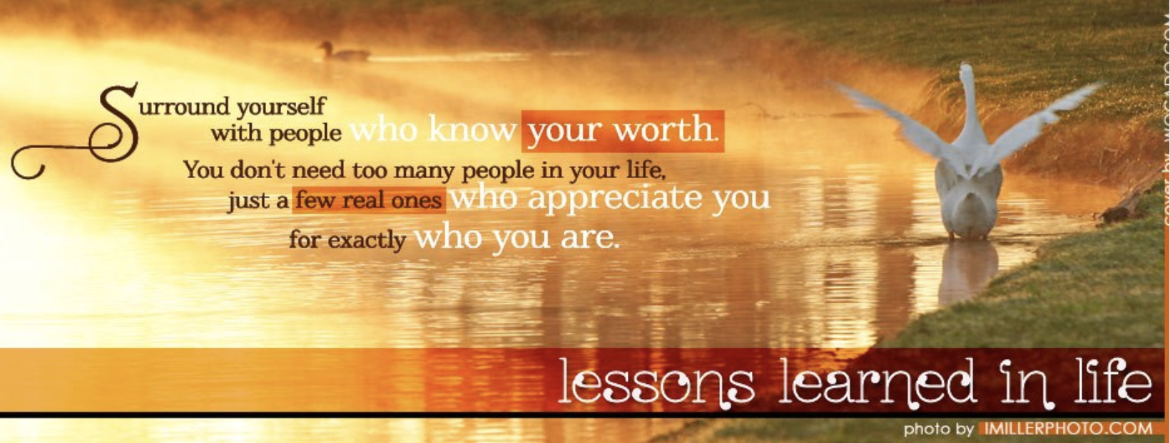 Lessons Learned In Life Facebook Page Image